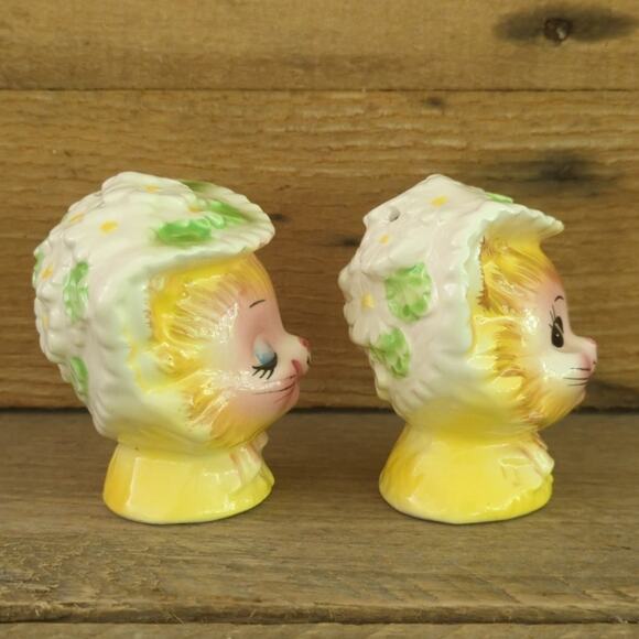 Vintage Winking Kitty by Enesco Salt and Pepper Set Japan Anthropomorphic Kitsch - Picture 6 of 9